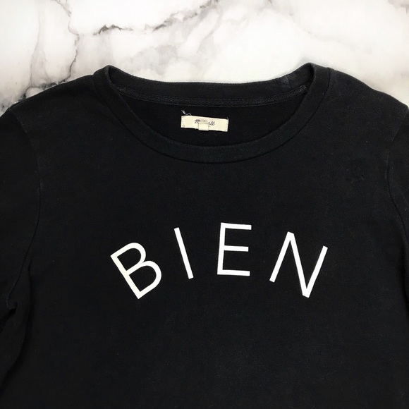 Madewell Bien Fait Graphic Sweatshirt Black 🖤 - Picture 5 of 5